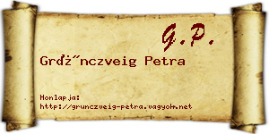 Grünczveig Petra névjegykártya