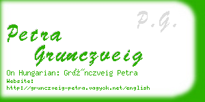 petra grunczveig business card